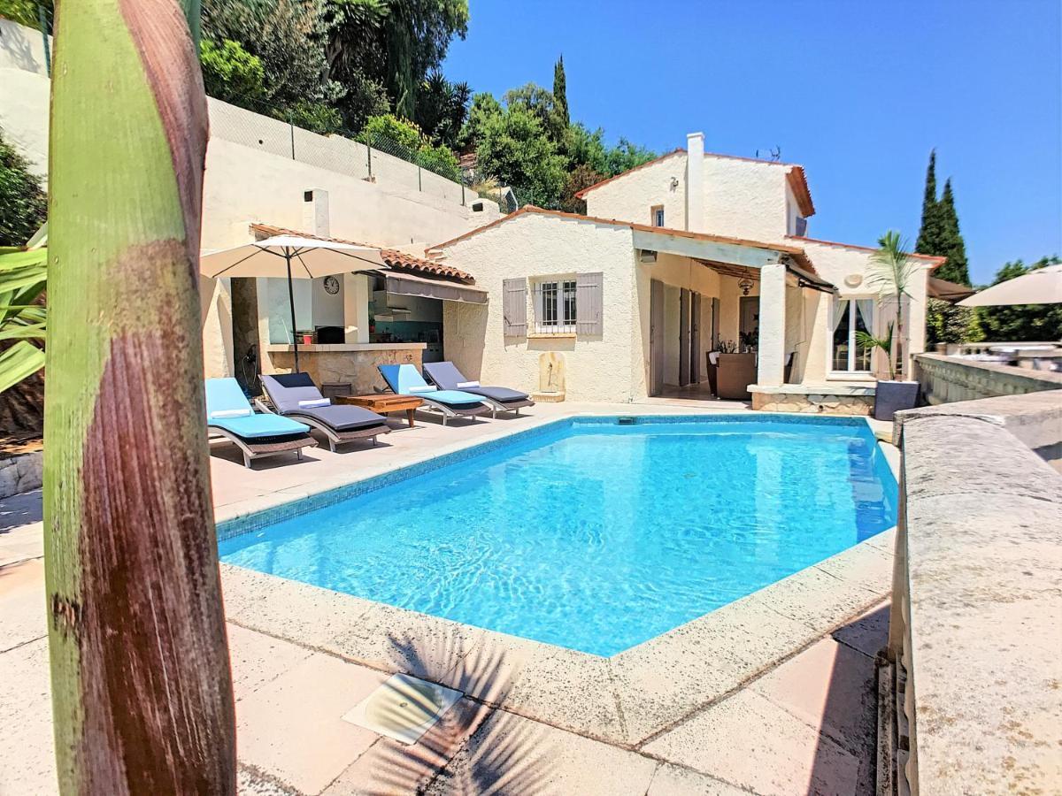 3 Bedrooms Villa near Cannes - Pool&Jacuzzi - Sea View Mandelieu Esterno foto