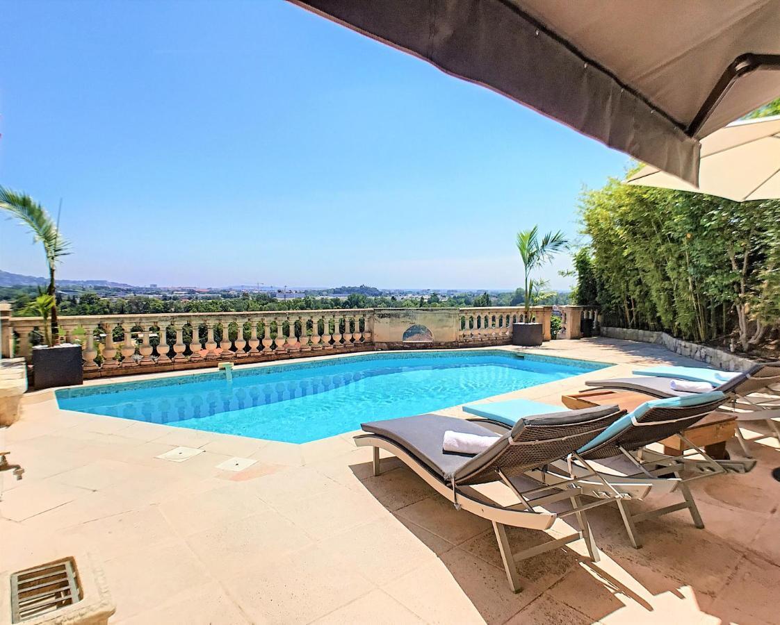 3 Bedrooms Villa near Cannes - Pool&Jacuzzi - Sea View Mandelieu Esterno foto