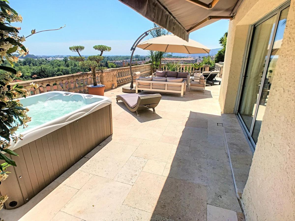 3 Bedrooms Villa near Cannes - Pool&Jacuzzi - Sea View Mandelieu Esterno foto