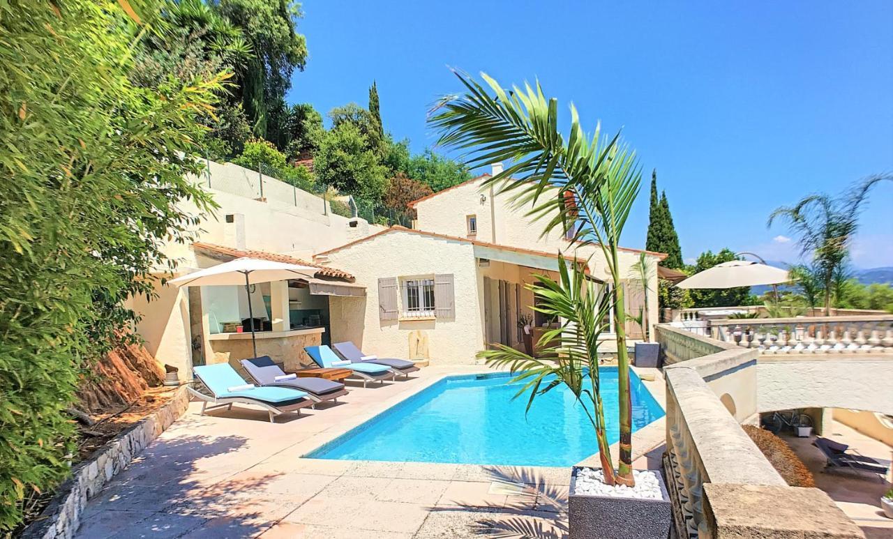 3 Bedrooms Villa near Cannes - Pool&Jacuzzi - Sea View Mandelieu Esterno foto