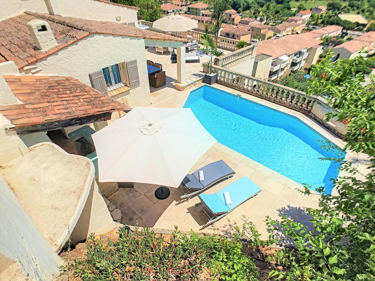 3 Bedrooms Villa near Cannes - Pool&Jacuzzi - Sea View Mandelieu Esterno foto