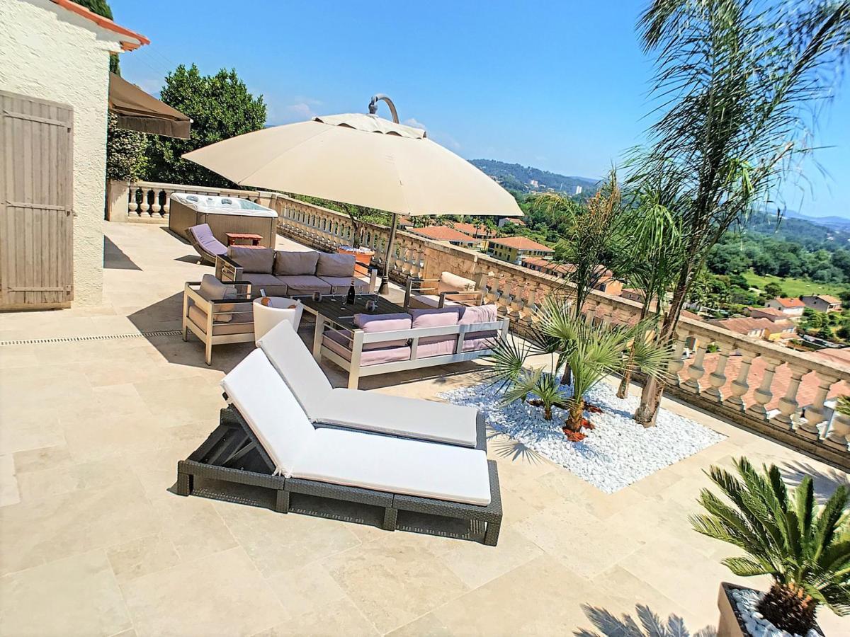 3 Bedrooms Villa near Cannes - Pool&Jacuzzi - Sea View Mandelieu Esterno foto