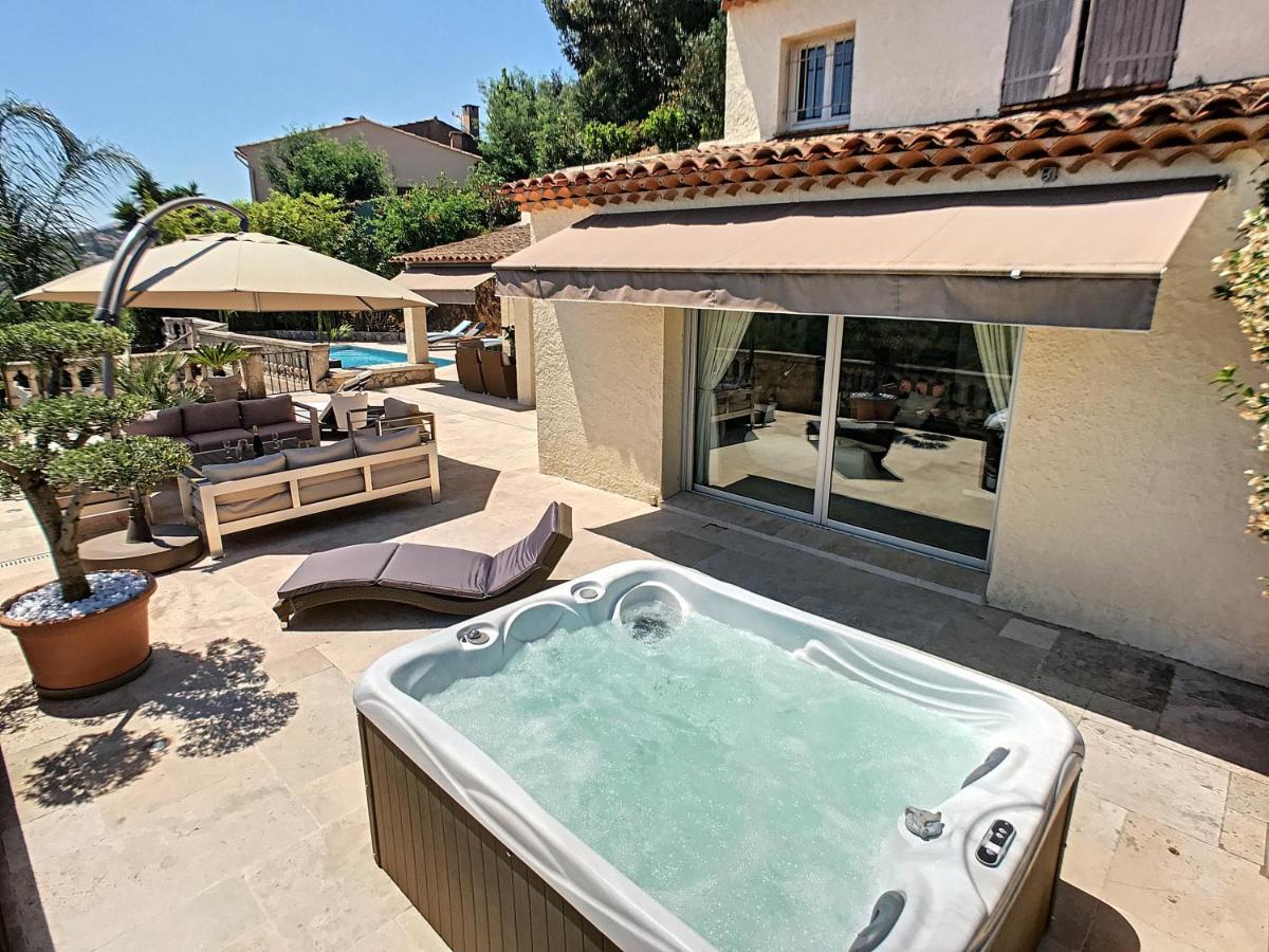 3 Bedrooms Villa near Cannes - Pool&Jacuzzi - Sea View Mandelieu Esterno foto